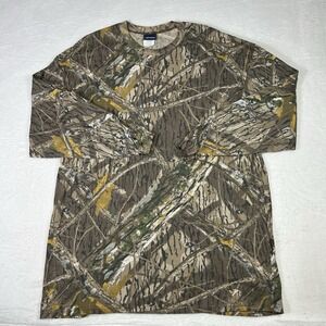 VINTAGE Mossy Oak Shirt Men's 2XL Shadow Branch Camo Long Sleeve